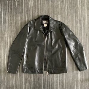 Vintage Roots Leather Jacket (Size Large)